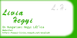 livia hegyi business card